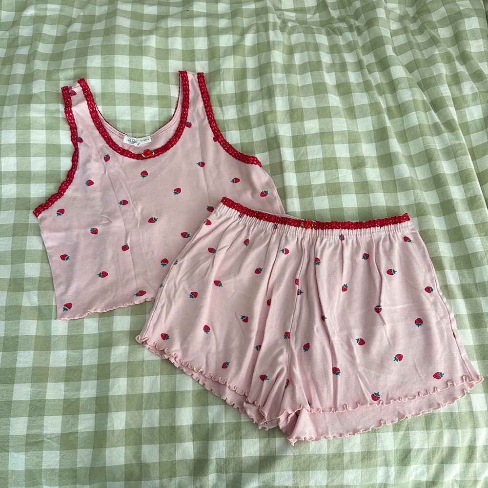 Pink Strawberry Sleep Set 🍓